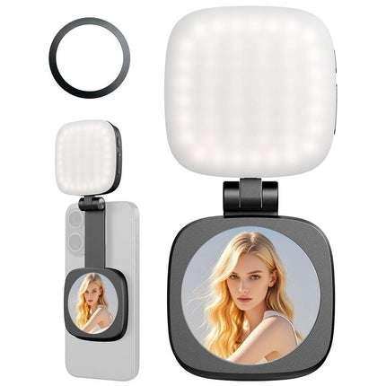 Portable Magnetic Phone Fill Light with Mirror