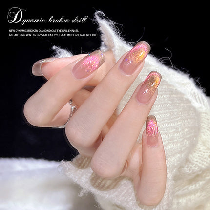 Dynamic Crushed Diamond Crystal Cat Eye Nail Polish Glue
