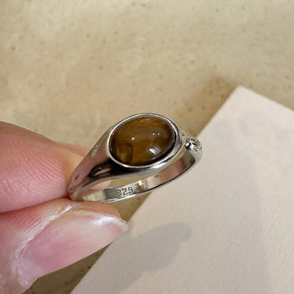 Creature Tiger's Eye Open Ring