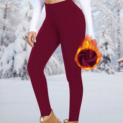 Womens High-Waisted Fleece Leggings