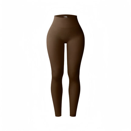 High-Waisted Ribbed Yoga Leggings for Women