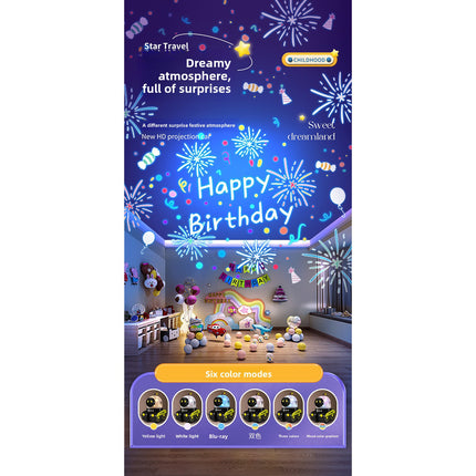 Robot Star Projection Night Light for Kids