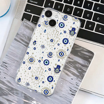 Transparent Blue Eye Soft TPU Phone Case