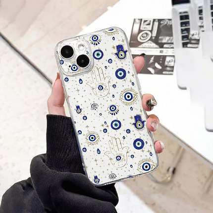 Transparent Blue Eye Soft TPU Phone Case