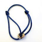 Navy blue three-ring bracelet