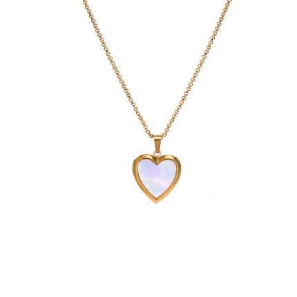 Vintage Heart Pendant Necklace with 18K Gold Plating