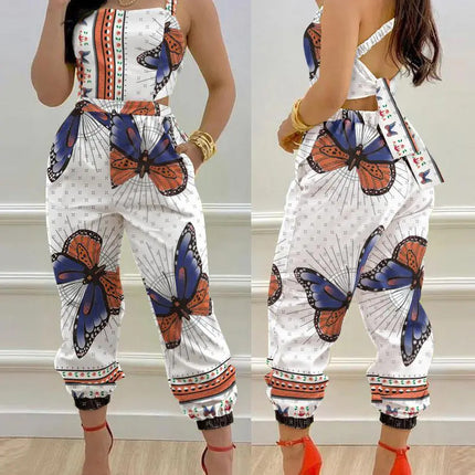High Waist Lace-Up Leggings Jumpsuit