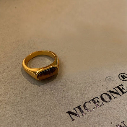 Creature Tiger's Eye Open Ring