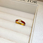 32 Ring Gold Red Rectangle