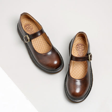 Classic Round Toe Mary Jane Flat Shoes