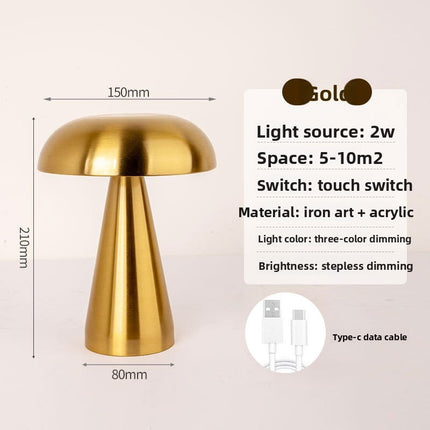 Desktop mushroom lamp