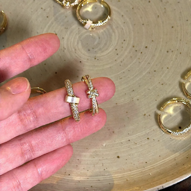 Adjustable Zircon Fashion Ring