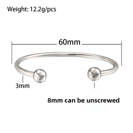 stainless steel opening bracelet