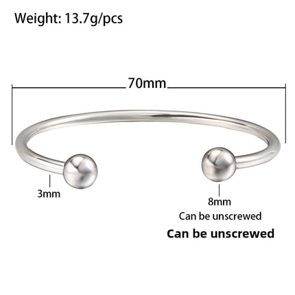 stainless steel opening bracelet