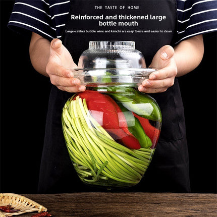 Transparent Glass Fermentation Jar with Sealed Lid