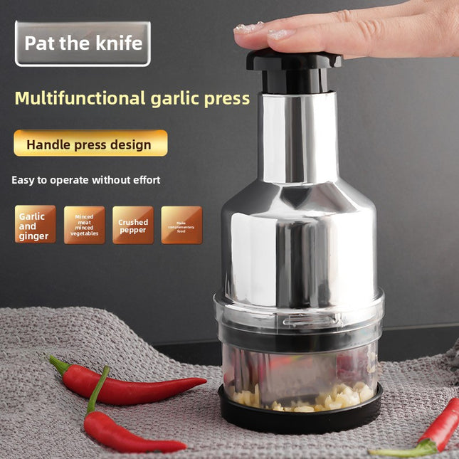 Stainless Steel Manual Garlic Press Kitchen Tool