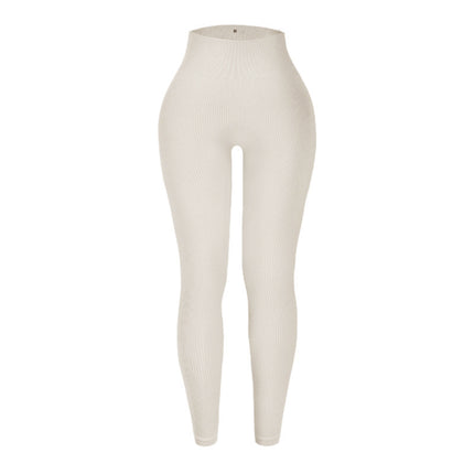 High-Waisted Ribbed Yoga Leggings for Women