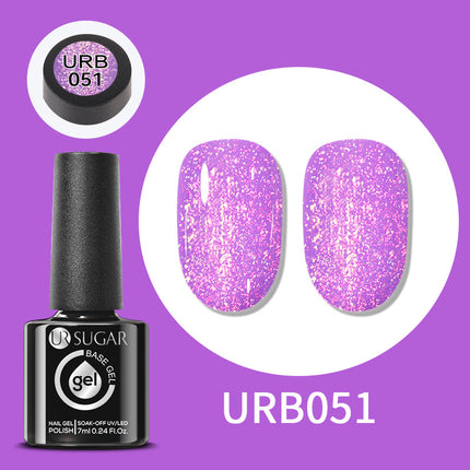 Gold Glitter Rubber Base Gel Nail Polish