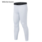 1020 white line trousers / M