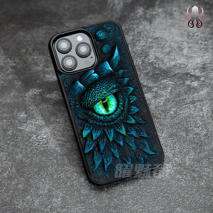 Embossed Dragon Design Phone Case