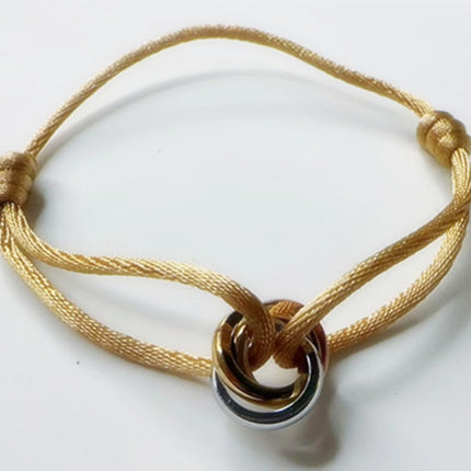 Braided Titanium Steel Three-Ring Bracelet