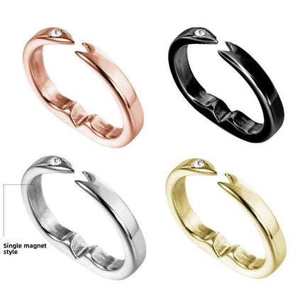 Adjustable magnetic stone ring