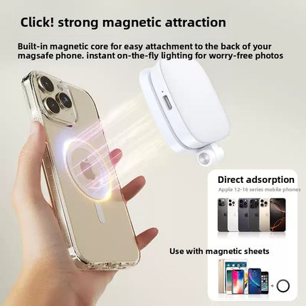 Portable Magnetic Phone Fill Light with Mirror