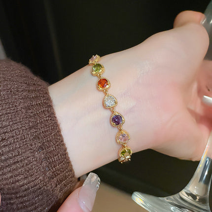 Heart Zircon Bracelet Light Luxury Women Jewelry