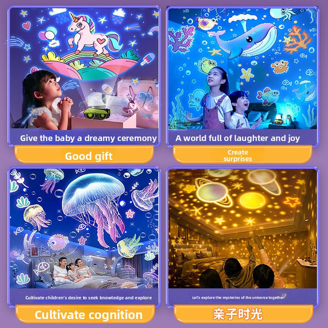 Robot Star Projection Night Light for Kids