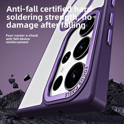 S25ultra Mobile Phone Case Magnetic Bracket MagSafe Drop-resistant Samsung S24 Transparent Fulcrum Mobile Phone Case