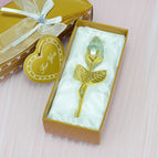 Gold rod transparent crystal white / Gold gift box packaging