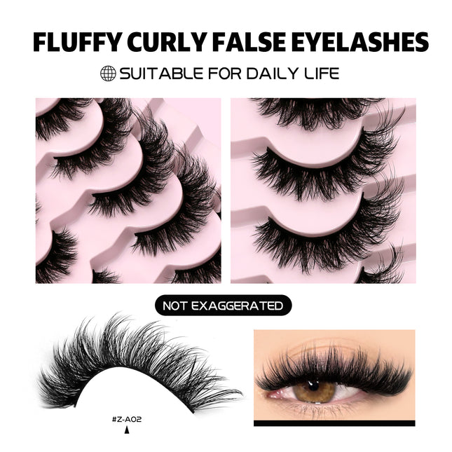 Thick-styled one-piece false lashes