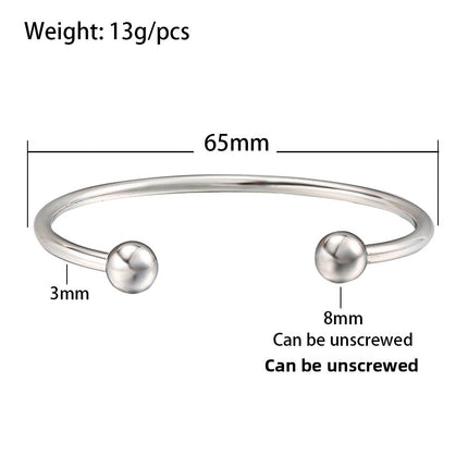 stainless steel opening bracelet