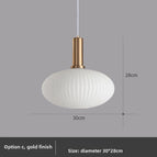 Without light source / Type c-copper colormilk white lampshade