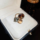 20 Ring Brown Gold Plated