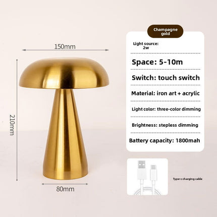 Desktop mushroom lamp