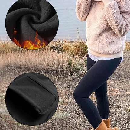 Womens High-Waisted Fleece Leggings