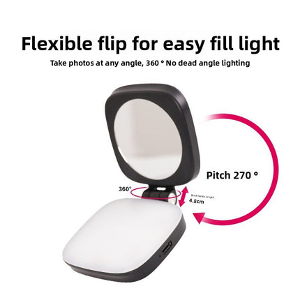Portable Magnetic Phone Fill Light with Mirror