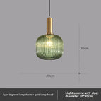 12w tungsten light bulb / Type b-copper color  green lampshade