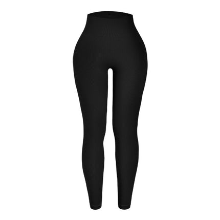 High-Waisted Ribbed Yoga Leggings for Women