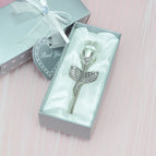 Silver rod transparent crystal white / Gold gift box packaging