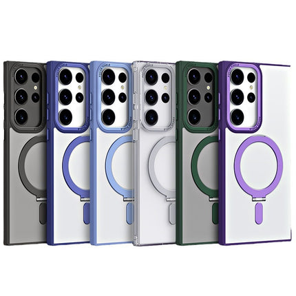 S25ultra Mobile Phone Case Magnetic Bracket MagSafe Drop-resistant Samsung S24 Transparent Fulcrum Mobile Phone Case