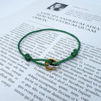 Dark green three-ring bracelet