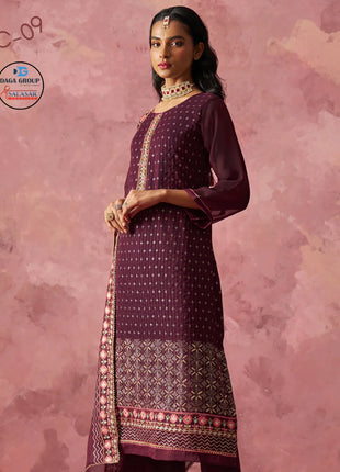 Elegant Premium Polyester Slim Fit Indian & Pakistani Style Women's Kurta/Kurti Trending for Weddings Parties Casual All Seasons
