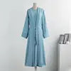 Muslim Sets Open Front Abaya+ Sleeveless Inner Dress with Belt Two Pieces Ramadan Prayer Kaftans Islamic Clothing Muslim Jilbabs