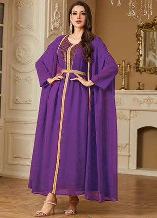 Europe Fashion Casual Maxi Dresses for Women Embroidery Lace Dress