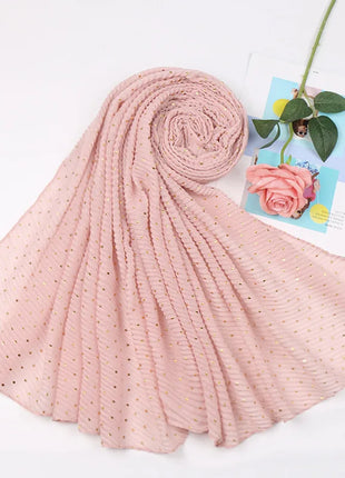 90*200cm muslim crinkle hijab scarf islamic sprinkle gold scarves with hot stamping foulard femme musulman solid shawls