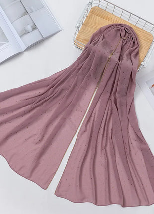 Luxury gold Chiffon Head Scarf solid Soft Long Muslim Scarves For Women Hijab musulman femme Shawl and Wrap foulard islamique