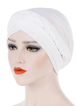 Head Scarf for Muslim Women Solid Cotton Turban Bonnet Hijab Caps White Pearl Inner Hijabs Femme Musulman Arab Wrap Turbantes