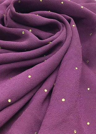 Luxury gold Chiffon Head Scarf solid Soft Long Muslim Scarves For Women Hijab musulman femme Shawl and Wrap foulard islamique